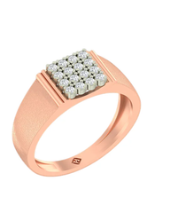 18K Gold & Diamond Engagement Ring For Men GR-1312