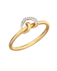 18K Gold & Diamond Dailywear Ring For Women KRB10472