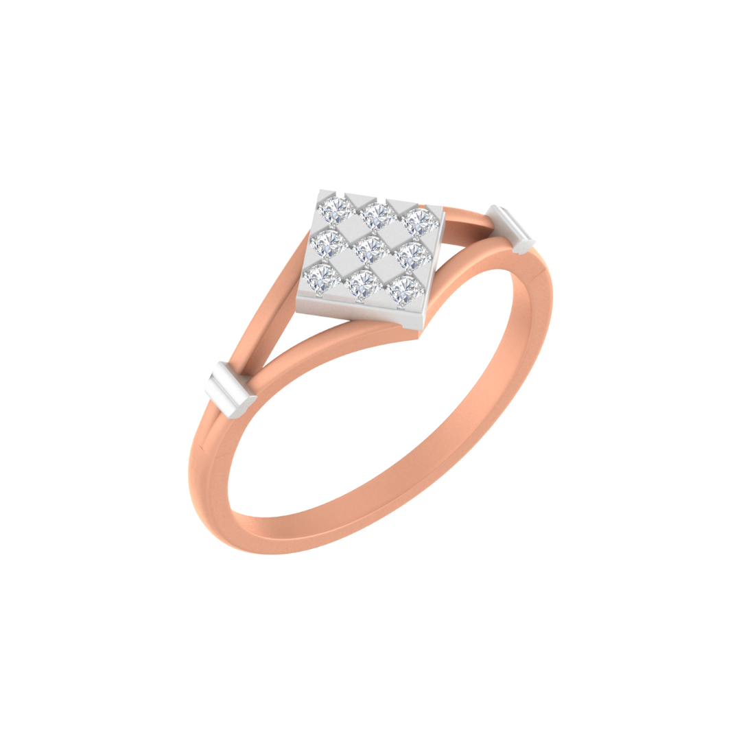 18K Gold & Diamond Ring For Women KRE10515