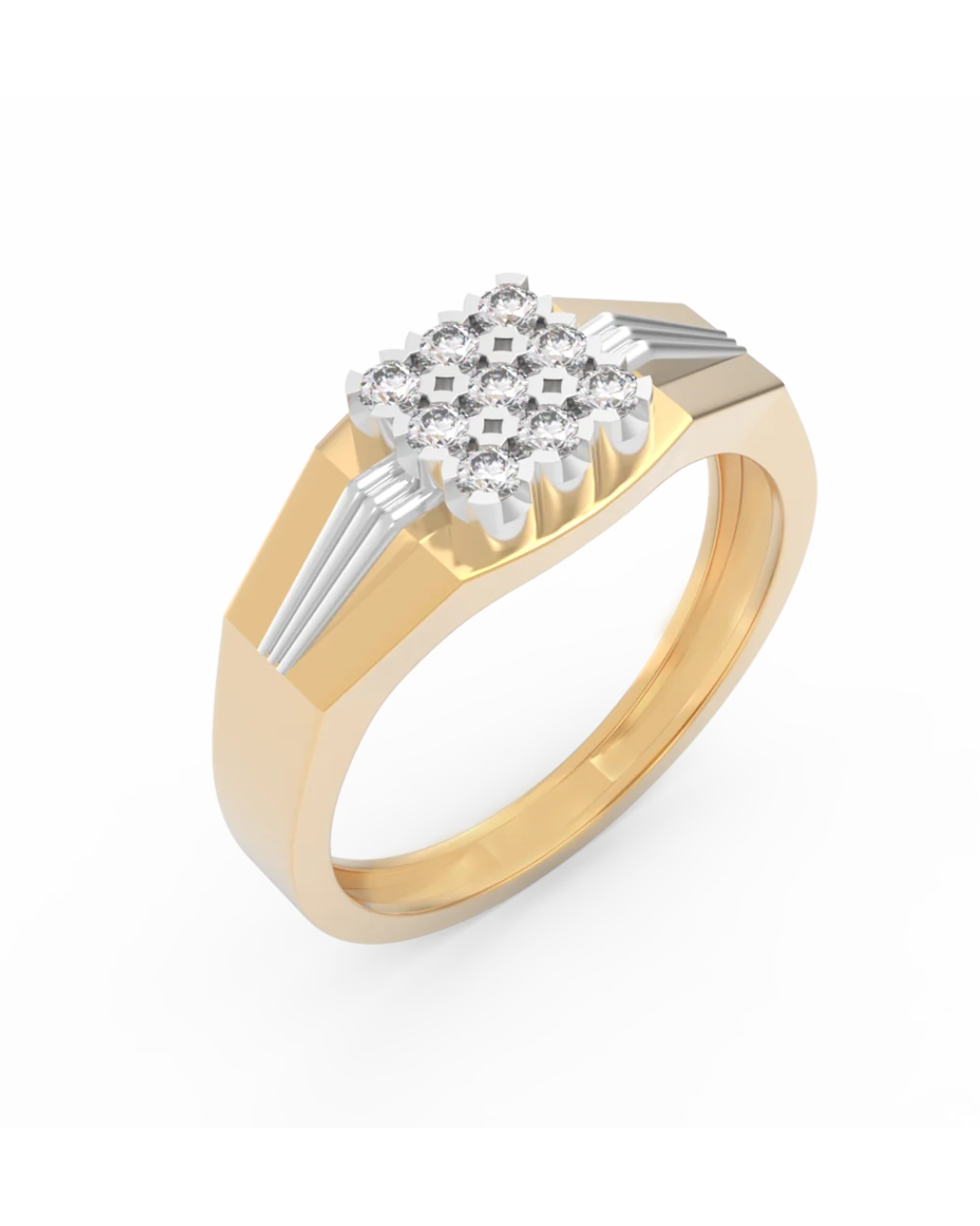 Gold & Diamond Engagement Ring For Men KRC20237