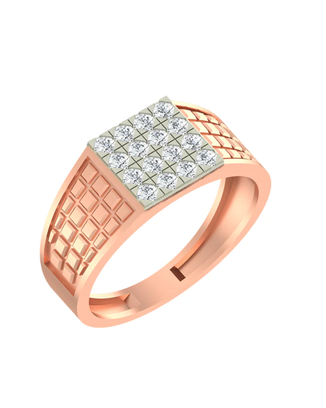 Gold & Diamond Engagement Ring For Men KRB20008