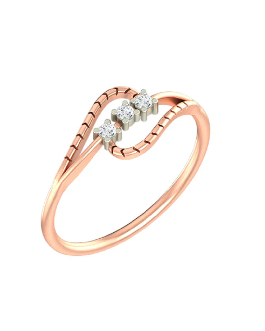 18K Gold & Diamond Dailywear Ring For Women KLR-32A