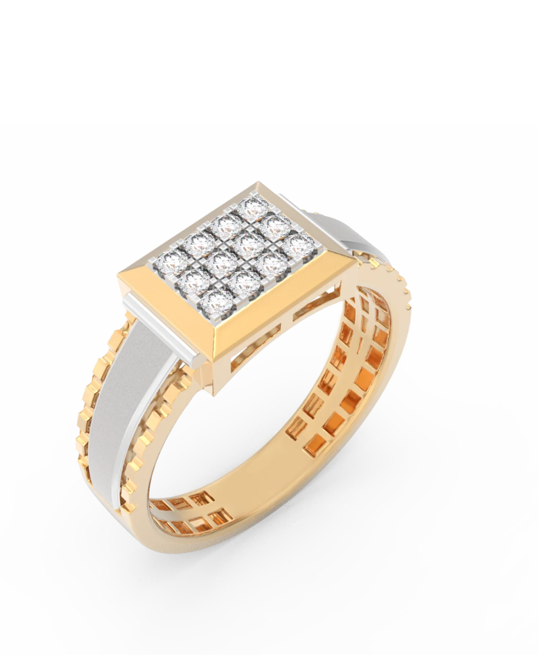 Gold & Diamond Engagement Ring For Men KRC20221