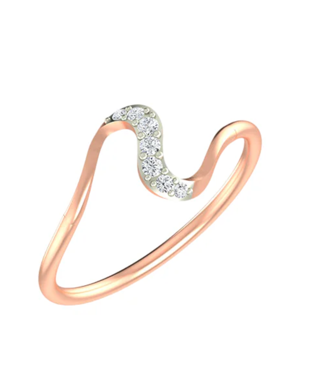 18K Gold & Diamond Dailywear Ring For Women KLR-31