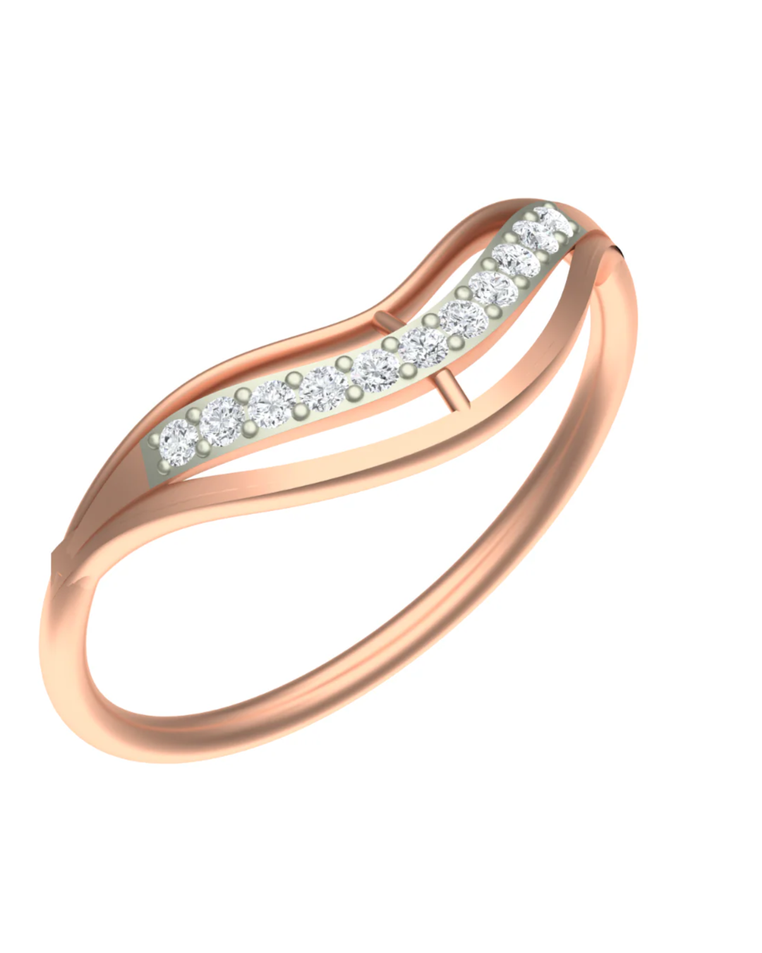 Gold & Diamond Dailywear Ring For Women KRC10237