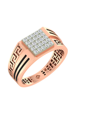 18K Gold & Diamond Engagement  Ring For Men GR-1607