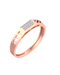 18K Gold & Diamond Band Ring For Men KSK229
