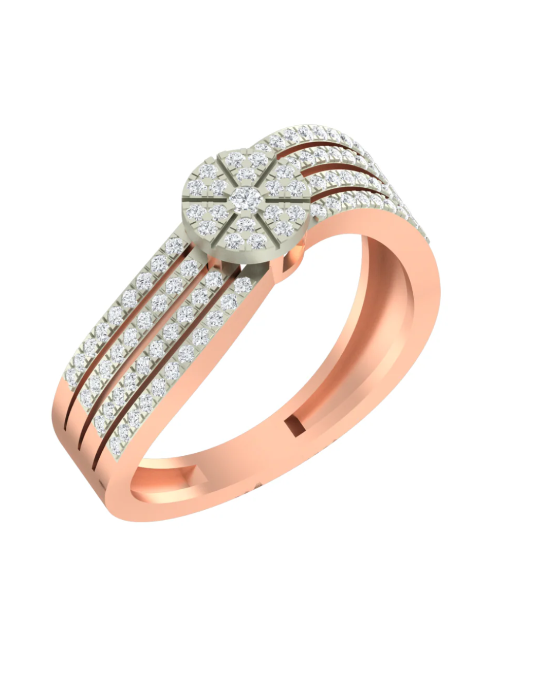 Gold & Diamond Engagement Ring For Women KRC10604