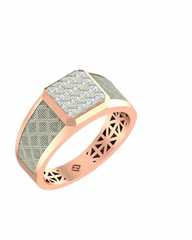 18K Gold & Diamond Engagement Ring For Men GR-1618