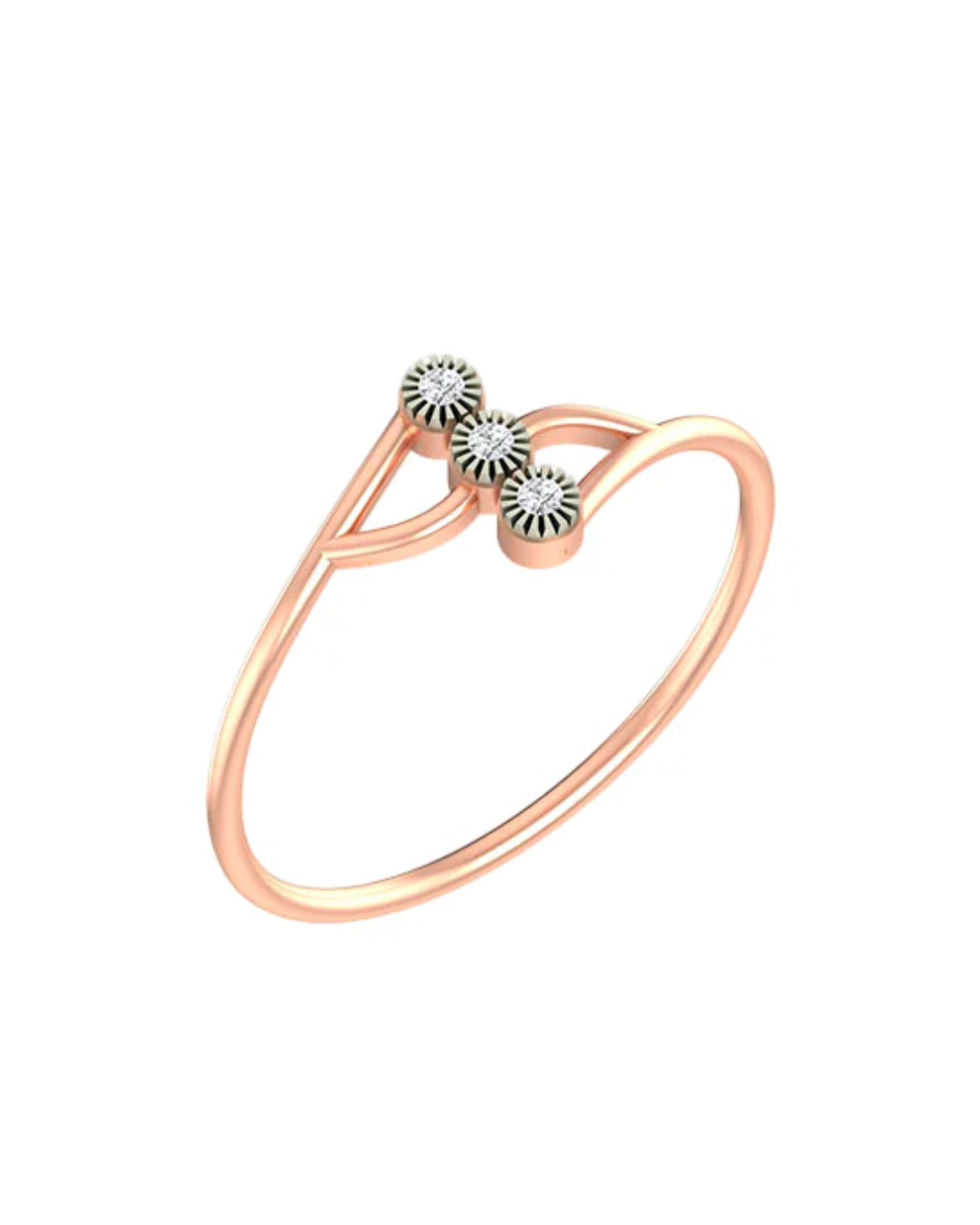 Gold & Diamond Dailywear Ring For Women KRB10088