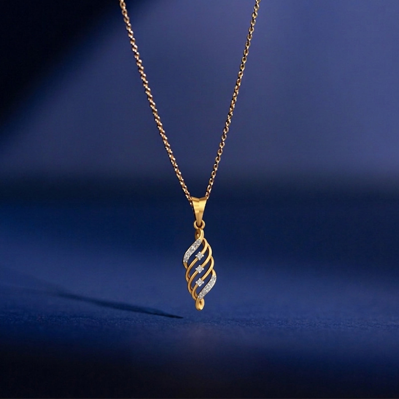 Gold & Diamond Dailywear Pendant Set KRC40576