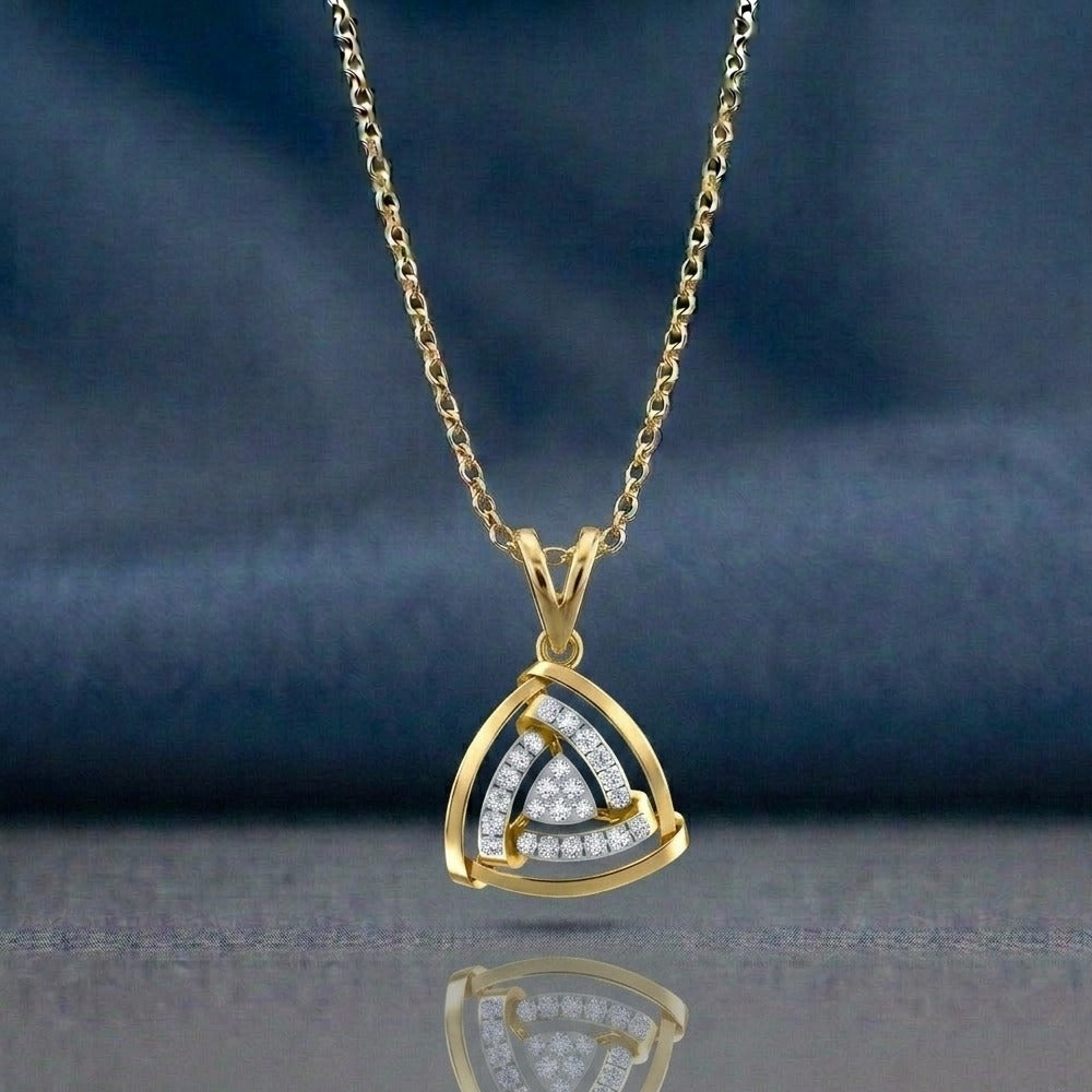 Gold & Diamond Partywear PENDANT SET KRC40726