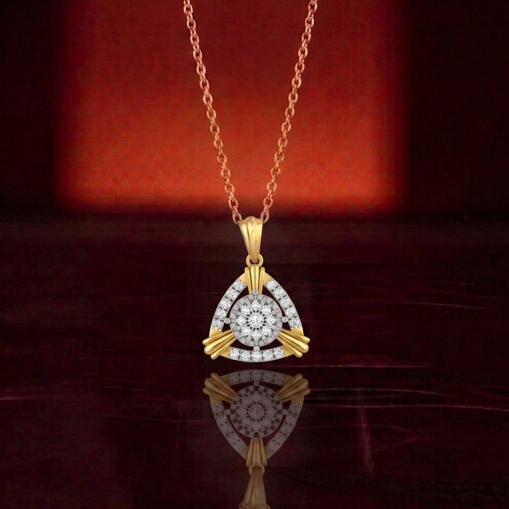 Premium Gold & Diamond PENDANT SET KRC40730