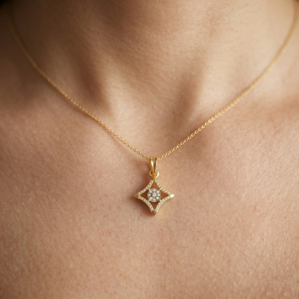 Gold & Diamond Partywear PENDANT SET KRC40732