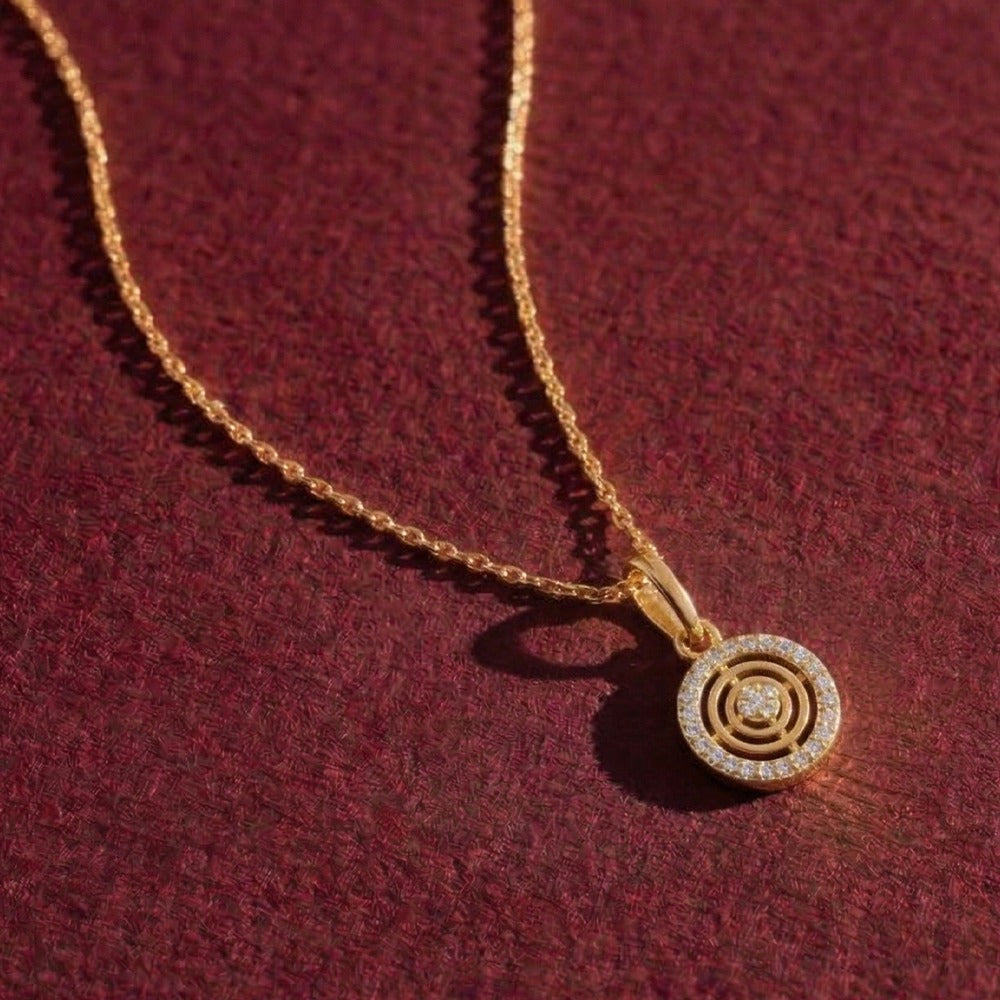 Gold & Diamond Round-Shaped Pendant KRB40218