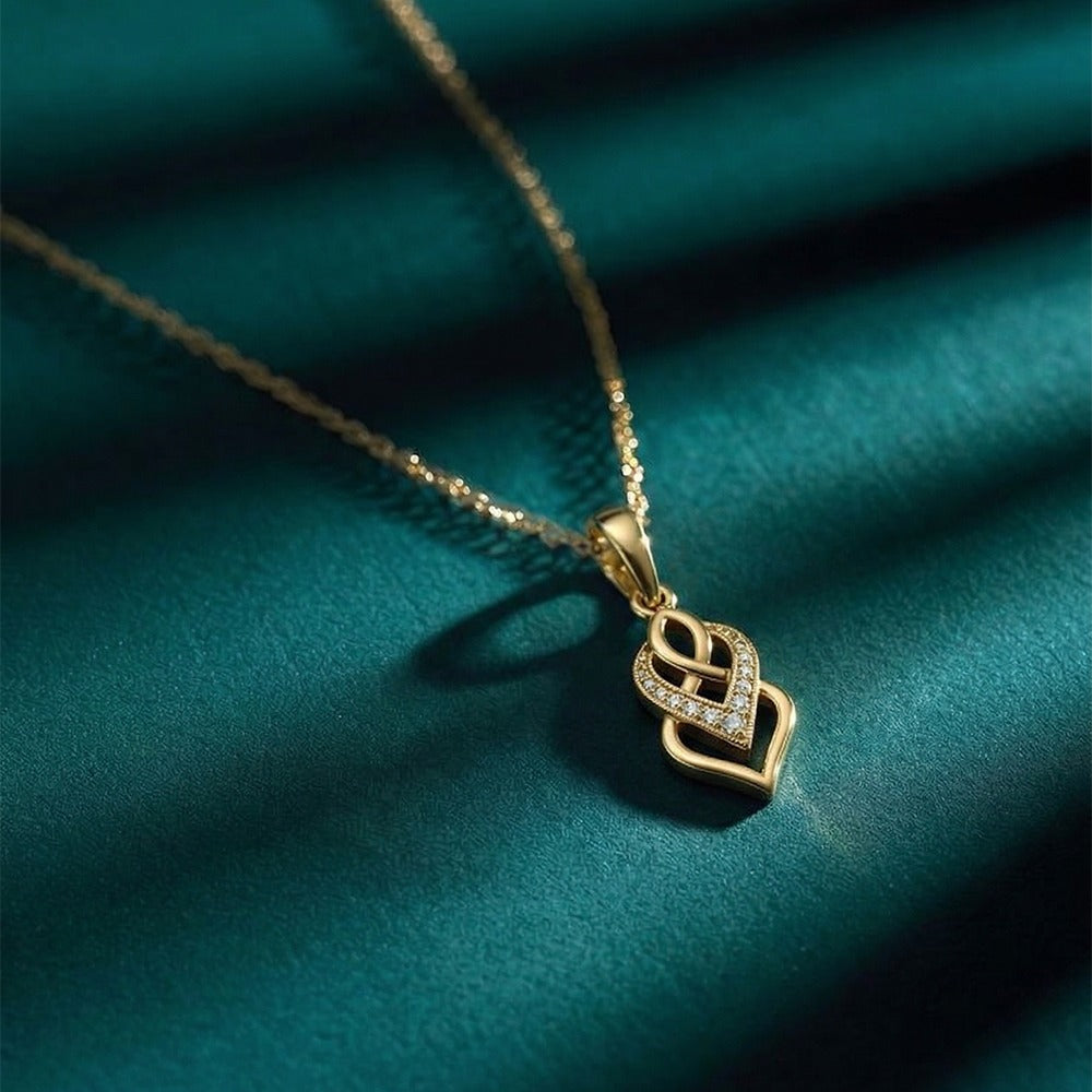 Gold & Diamond Luxe Twist Pendant Set KRC40589