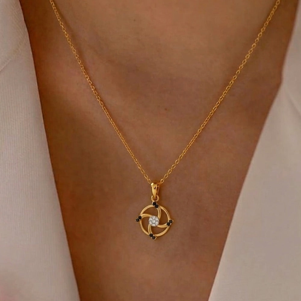Gold & Diamond Floral Pendant KRB40226