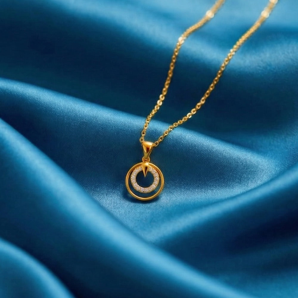 Gold & Diamond Round-Shaped Pendant KRB40216