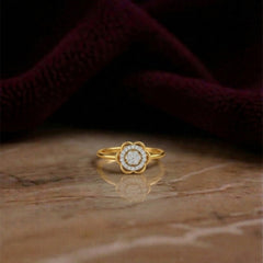 Gold & Diamond Engagement Ring For Women KRB10182