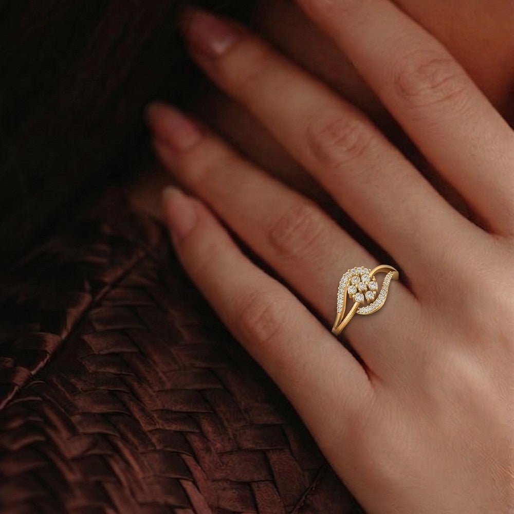 Gold & Diamond Engagement Ring For Women KRC10770