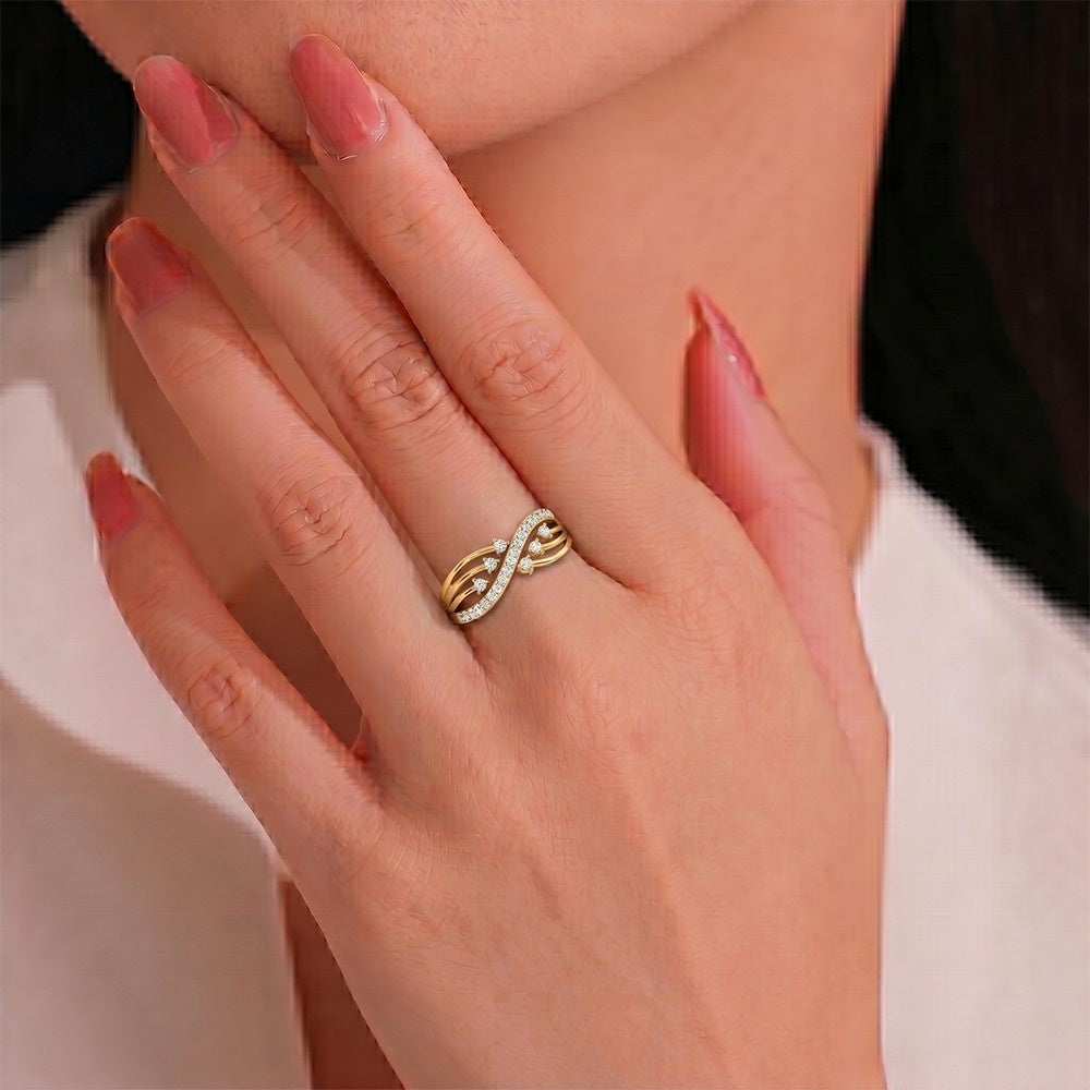 Gold & Diamond Engagement Ring For Women KRC10214