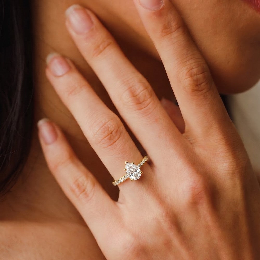 Gold & Diamond Engagement Ring For Women KRC10420