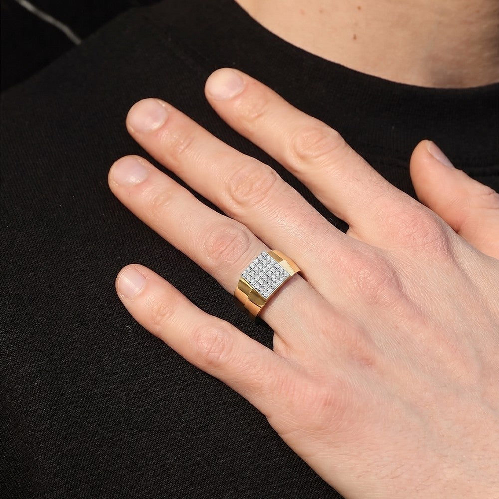 Gold & Diamond Engagement Ring For Men KRB20106