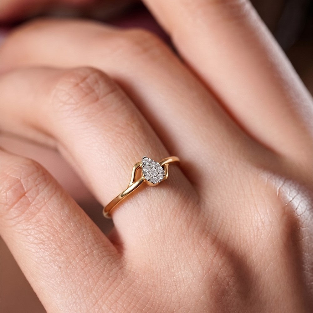 Gold & Diamond Ring For Women KRC10268