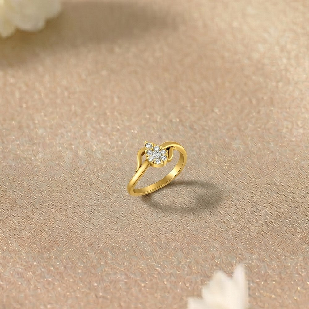 Gold & Diamond Ring For Women KRC10268