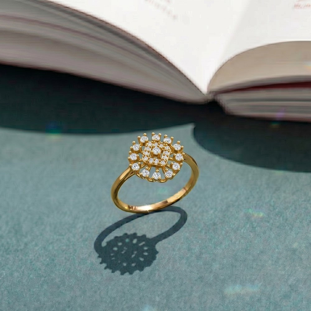 Gold & Diamond Ring For Women KRC10403