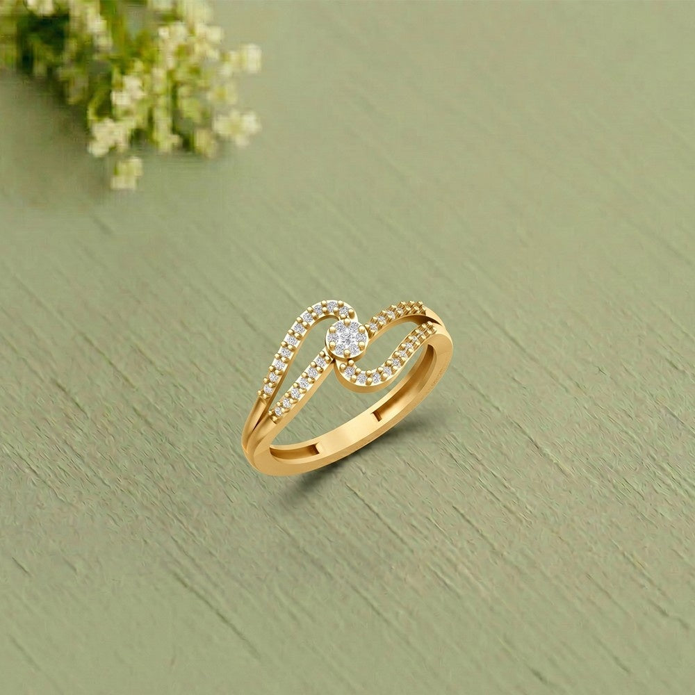 Gold & Diamond Ring For Women KRC10335