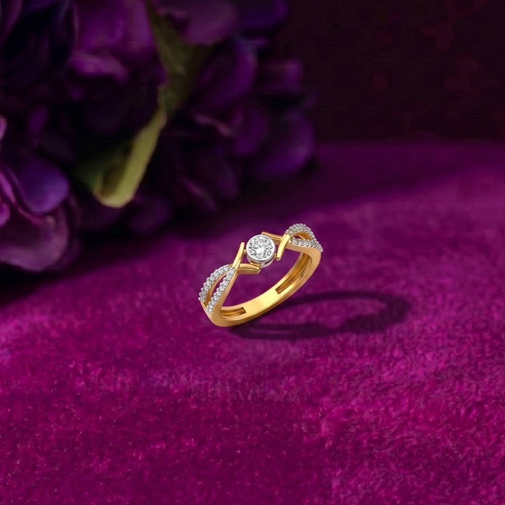 Gold & Diamond Ring For Women KRC10320