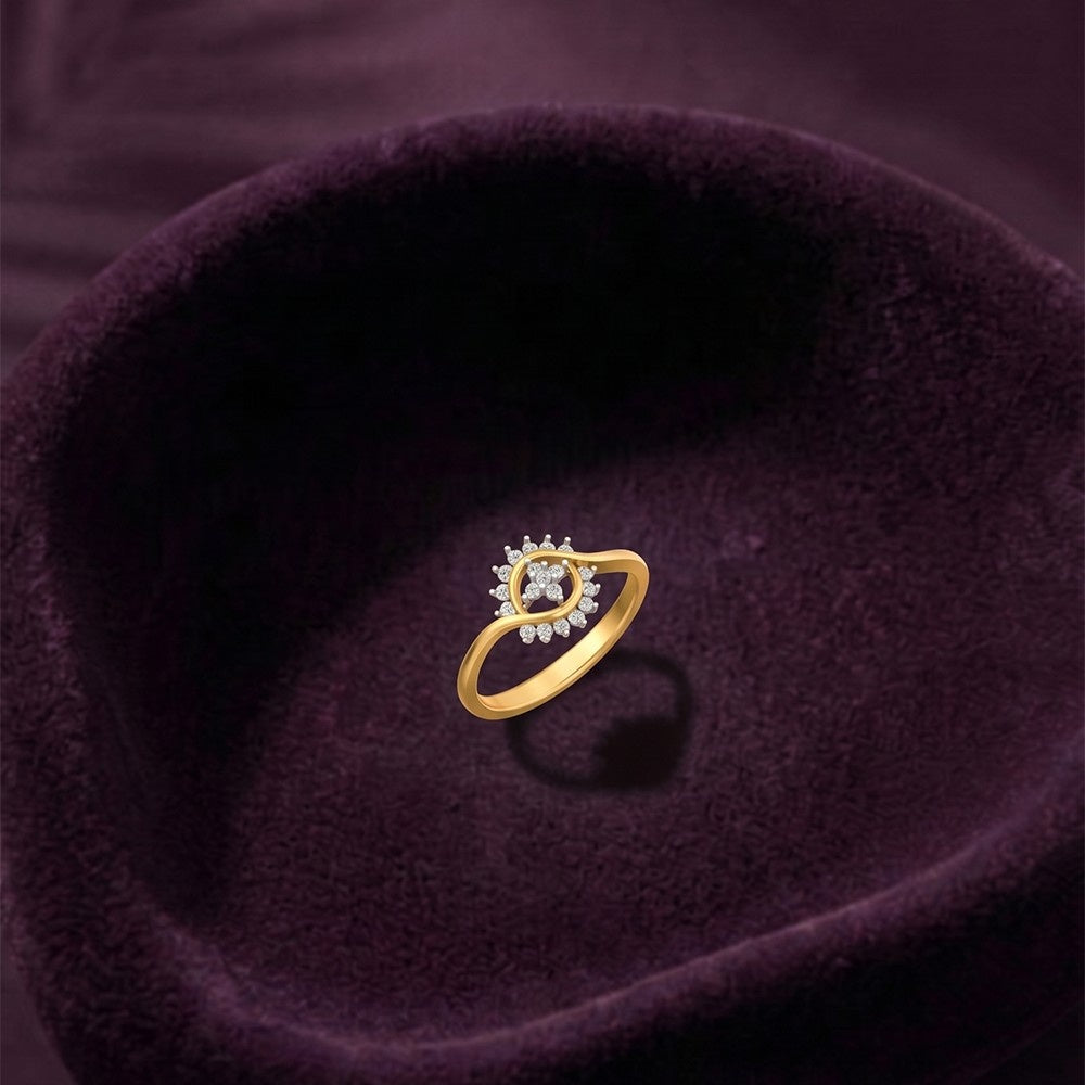 Gold & Diamond Engagement Ring For Women KRC10783