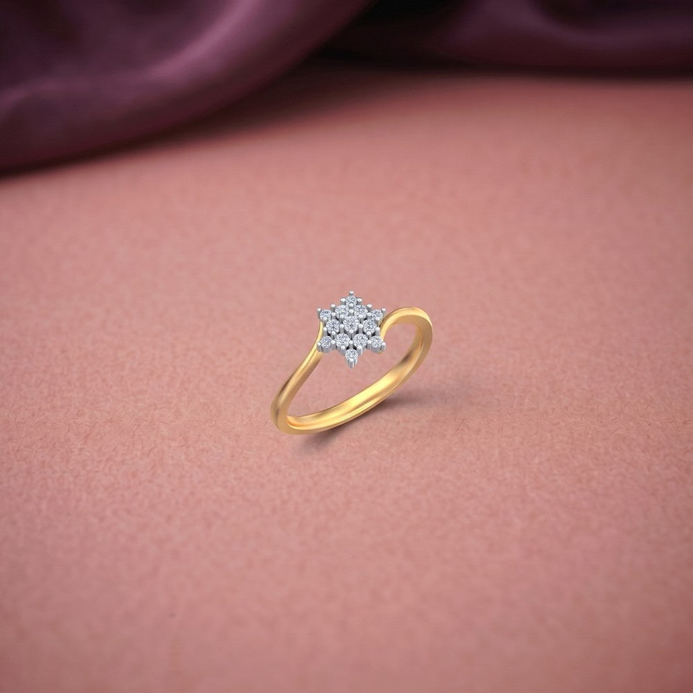 Gold & Diamond Ring For Women KRC10778