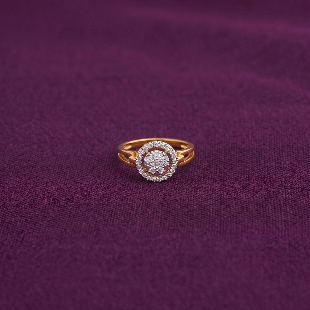 Gold & Diamond Ring For Women KRC10294