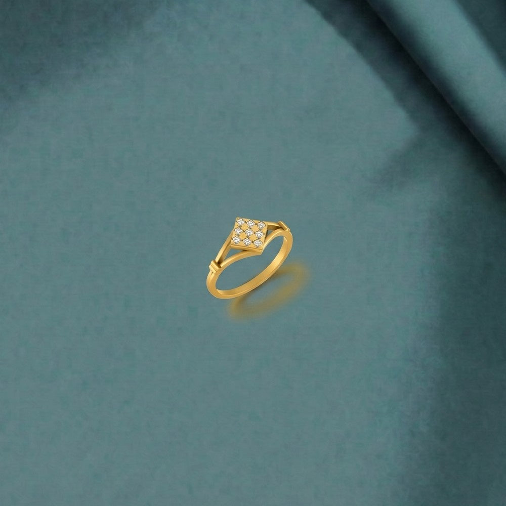 Gold & Diamond Engagement Ring For Women KRC10273