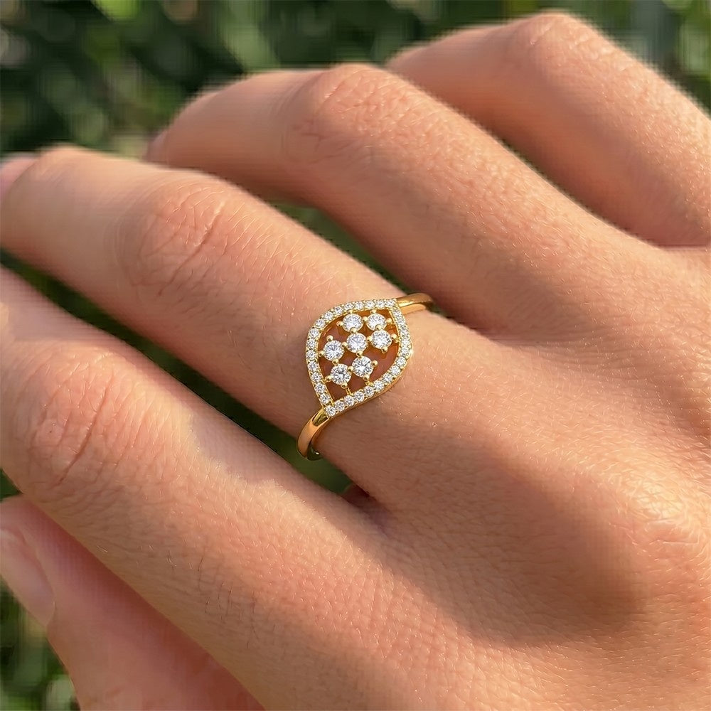 Gold & Diamond Engagement Ring For Women KRC10589