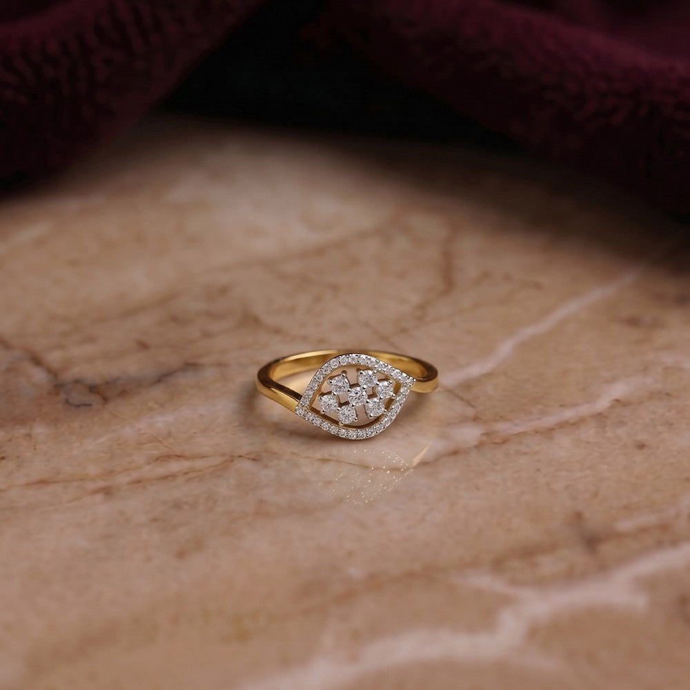 Gold & Diamond Engagement Ring For Women KRC10589