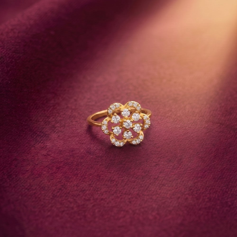 Gold & Diamond Engagement Ring For Women KRC10790