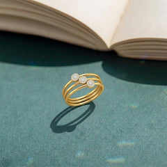 Gold & Diamond Engagement Ring For Women KRB10098