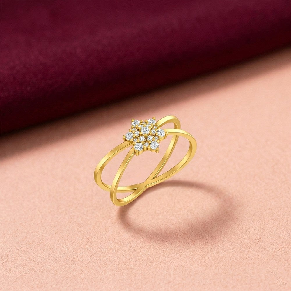 Gold & Diamond Engagement Ring For Women KRC10292