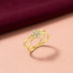 Gold & Diamond Engagement Ring For Women KRC10292