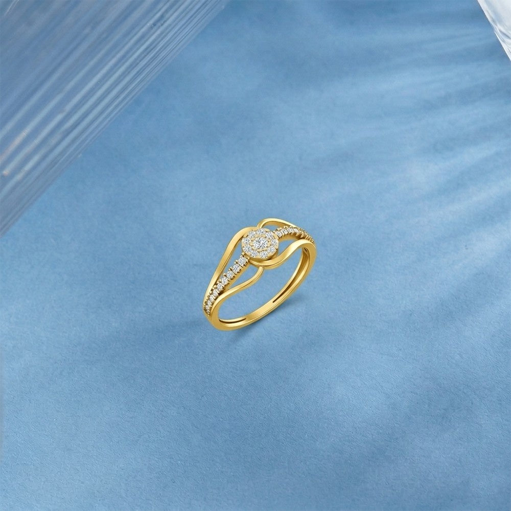 Gold & Diamond Engagement Ring For Women KRC10301