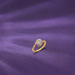 Gold & Diamond Cluster Ring For Women KRC10839