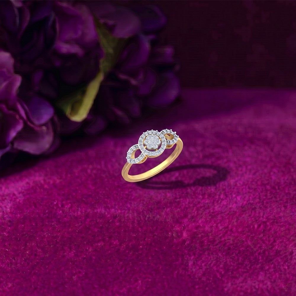 Gold & Diamond Engagement Ring For Women KRC10779