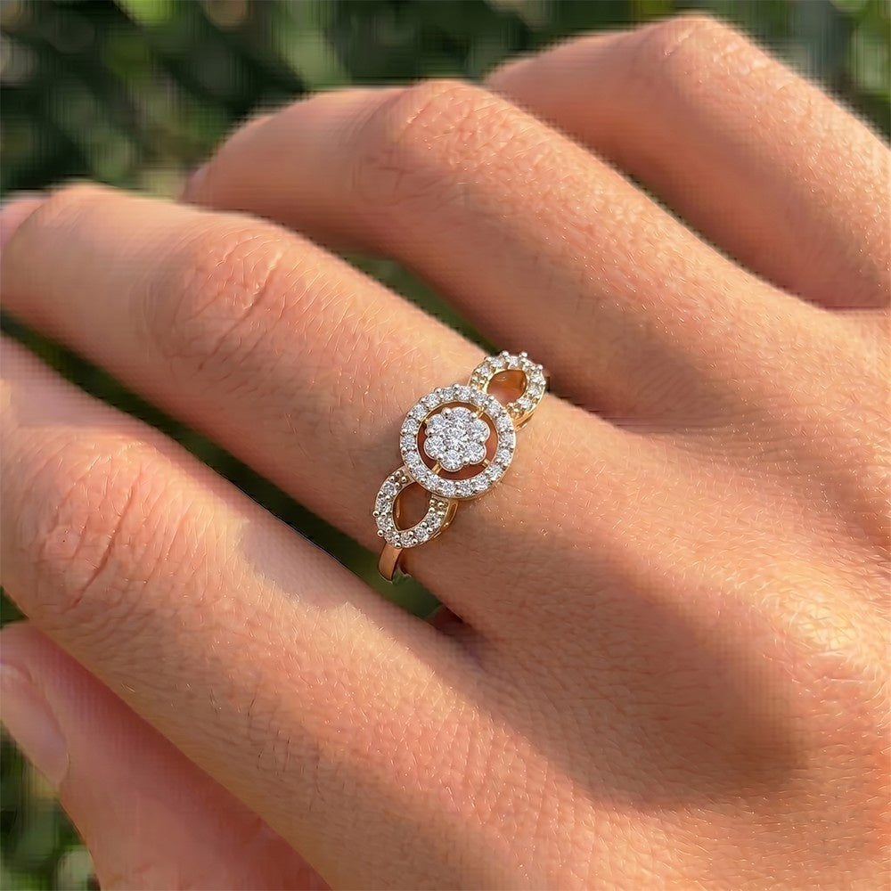Gold & Diamond Engagement Ring For Women KRC10779