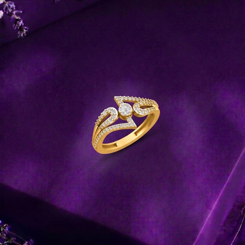 Gold & Diamond Engagement Ring For Women KRC10336