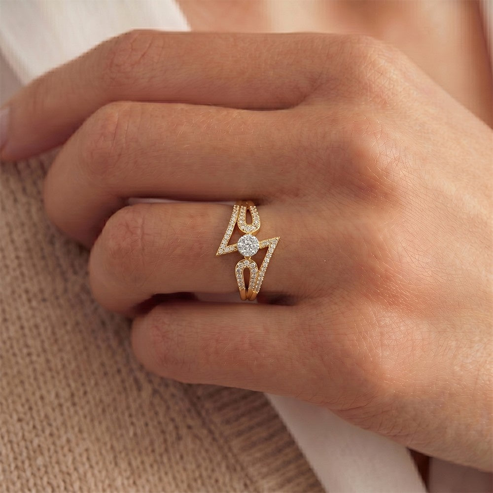 Gold & Diamond Engagement Ring For Women KRC10336