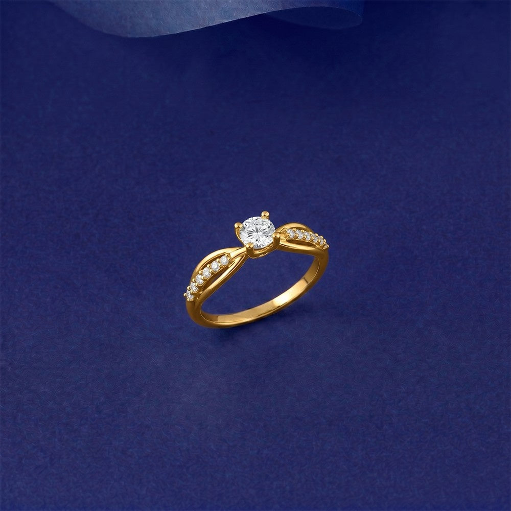 White Gold & Diamond Ring For Women KRC10830
