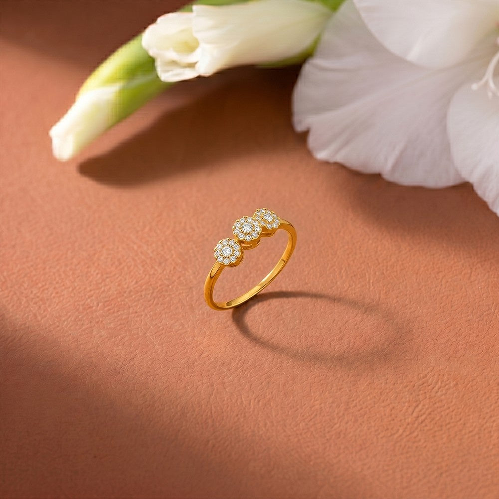 Gold & Diamond Engagement Ring For Women KRC10556